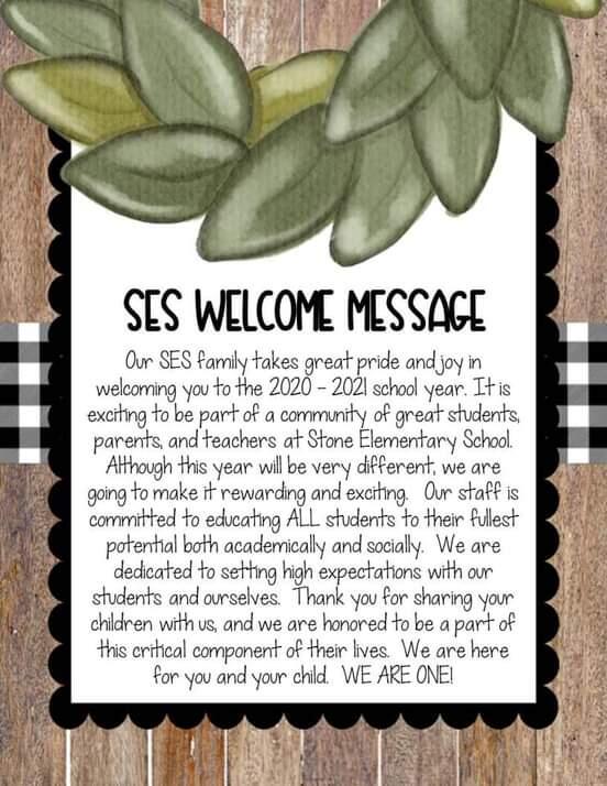 SES Welcome Message banner